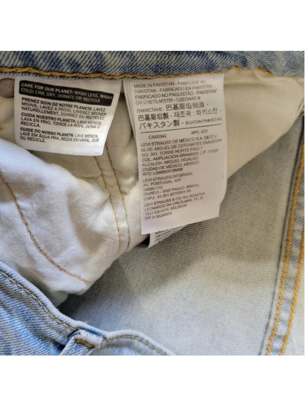 Levi's Jeans 511 Slim Straight Distressed Blue Size 34/34 Men's Excellent Cond